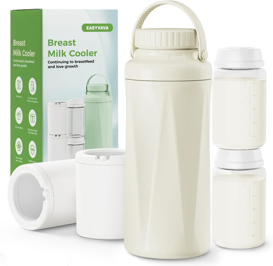 Easyvava 22 Fluid Ounce Portable Breast Milk Cooler Bottle front view