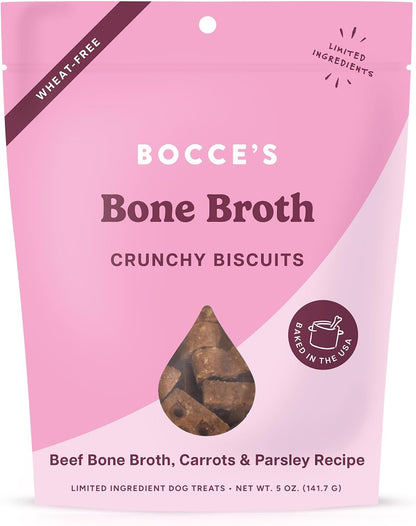 Bocce's Bakery limited ingredient bedtime tea treats packaging back.