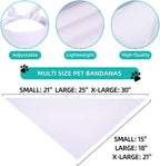 Plain white DIY heat transfer pet scarf displayed flat showing the triangle shape design.