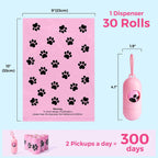 Dyforce portable pet poop bag dispenser attached to a dog leash.