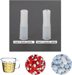 Qiyadin pet pill shooter displayed alongside its dual silicone tips