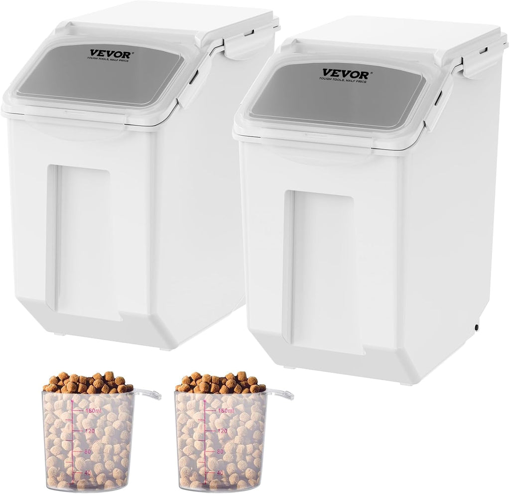 Vevor 2 piece ingredient storage bin set front view