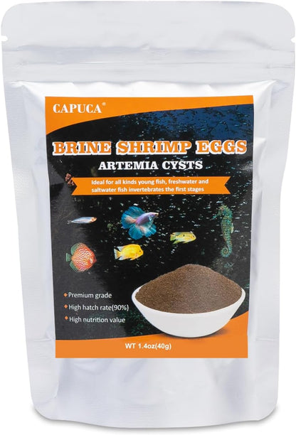 Capuca authentic imported fish diet container top view