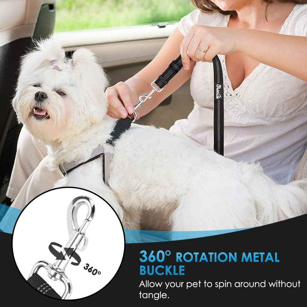 SlowTon dog seat belt headrest attachment method
