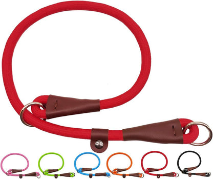 MayPaw Slip Collar Nylon Rope Adjustable Collar for Dog Training- No Pull Round Martingale Dog Collars for Small Medium Large Dogs(24" x 1/2", Black) - Image 13