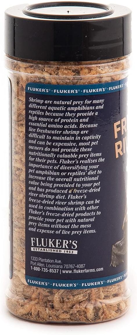 Fluker's freeze dried shrimp pieces close up