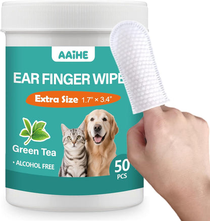 Dog Ear Finger Wipes,Gently Remove Ear Wax & Dirt,Relieve Ear Itching. All Natural Ingredients Dog Ear Wipes.Safe & Gentle Ear Wipes for Dog & Cat - 50 Count - Image 11