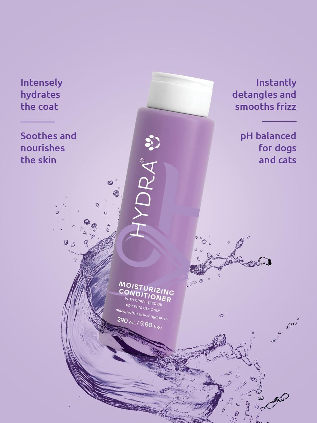 Premium salon grade pet conditioner for dry itchy skin relief