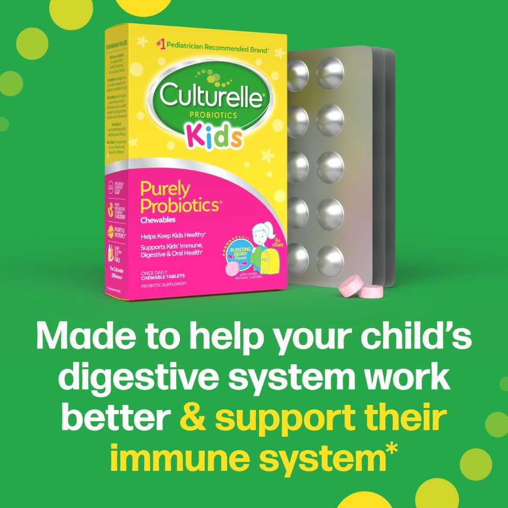 Culturelle daily chewable probiotics ingredients and supplement facts label