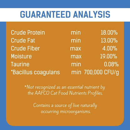 Get Naked Biteables functional cat treats back label showing USA import details and feeding guidelines.