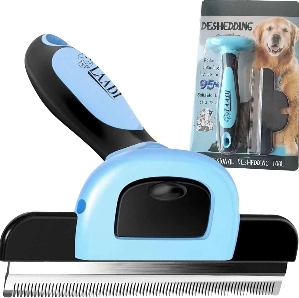 LAADI Deshedding Tool for dogs and cats front view professional pet grooming brush