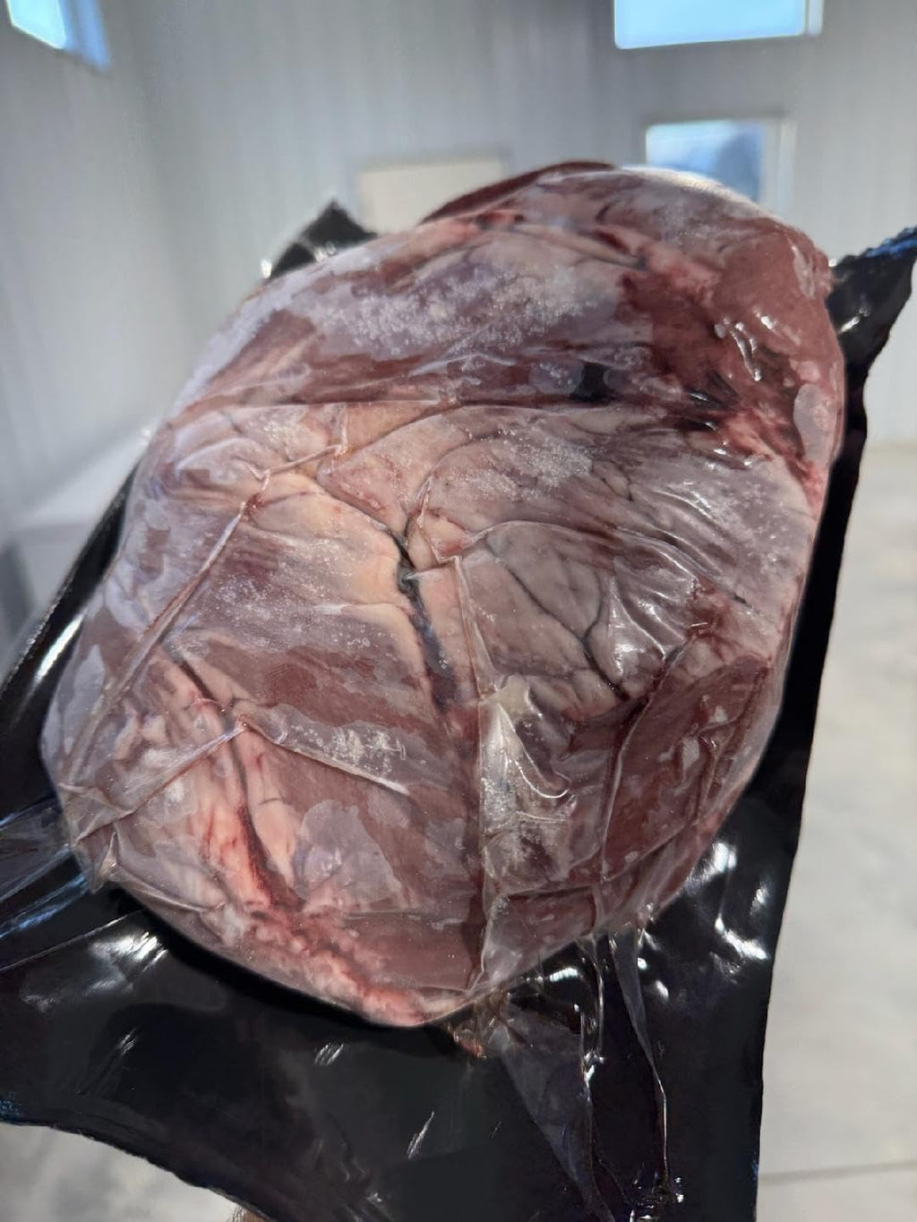 Close up of high-quality Pine Acre Farm imported beef heart