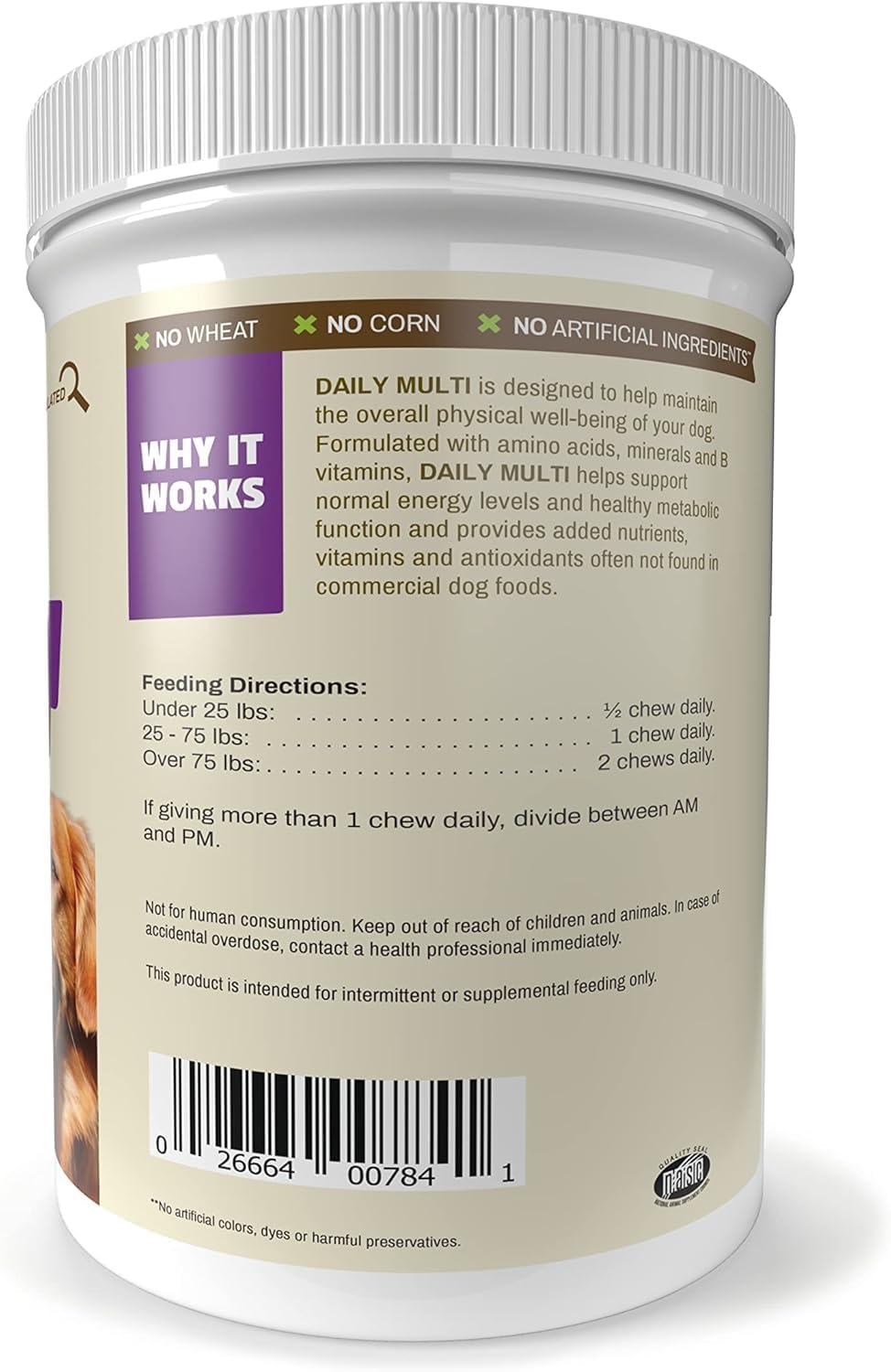 Vet formulated multivitamin chews for all life stages of dogs