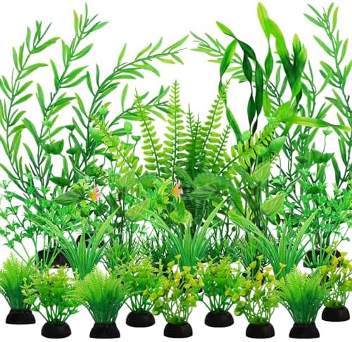 Quozuo artificial aquarium decorations with weighted bases