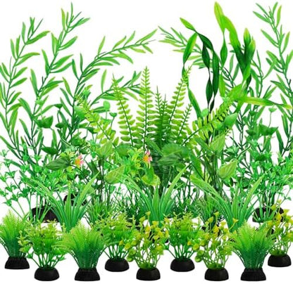 Quozuo artificial aquarium decorations with weighted bases