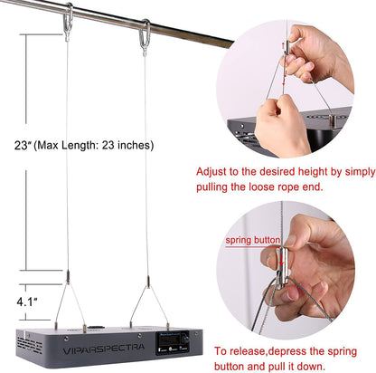 Viparspectra LED aquarium light hanging kit and mounting hardware
