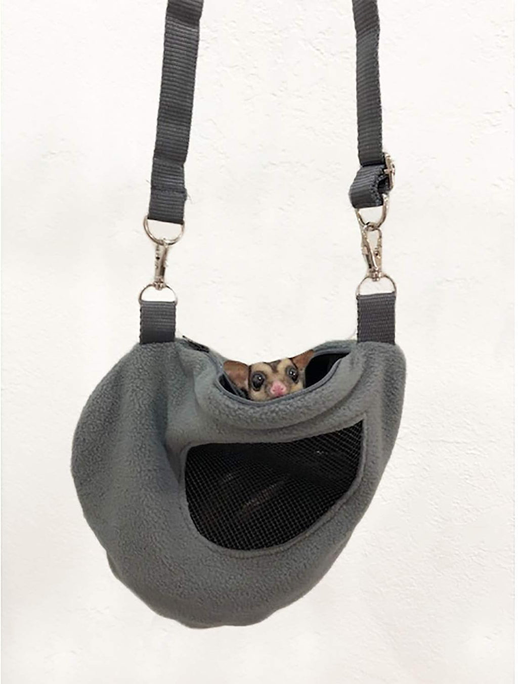Exotic Nutrition teardrop pouch highlighting pet safe hidden seams interior