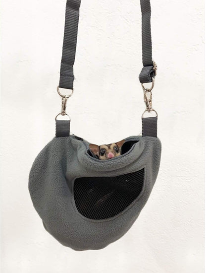 Exotic Nutrition Teardrop Carry Pouch (Grey) - Small Animal Fleece Bonding Pouch - for Sugar Gliders, Hamsters, Gerbils, Mice, Degus & Other Small Pets - Image 4