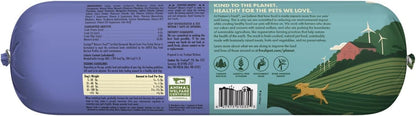 Freshpet dog food roll showing turkey and superfood ingredients