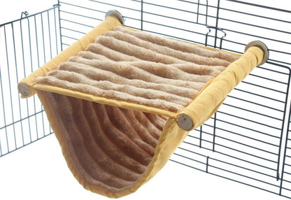 Emours double bunkbed hammock front view in small animal cage