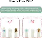 Instructional view of loading a pill into the soft silicone tip