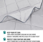 PetAmi dog blanket used as furniture protector on sofa