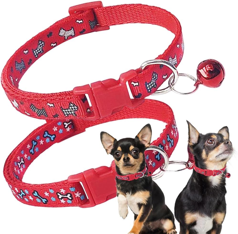 Red Breakaway Cat Collar with Bells, 2 Pack Kitten Collar with Bells, Break Away Cat Collar for Girl Cats Female Kitty - Image 12