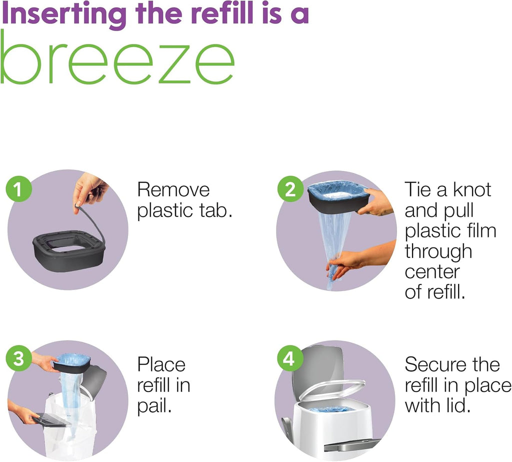 Cat owner using Litter Genie disposal system