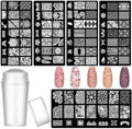 Molilon 5pcs nail stamping kit with lace patterns front view