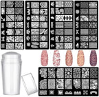 Molilon 5pcs nail stamping kit with lace patterns front view