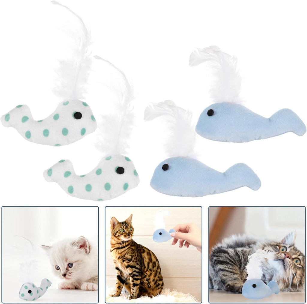 Interactive feather plume plush toy stimulating cat hunting instincts