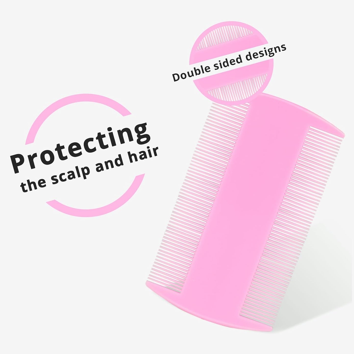 Three piece Jegtew lice comb set for pet hair care