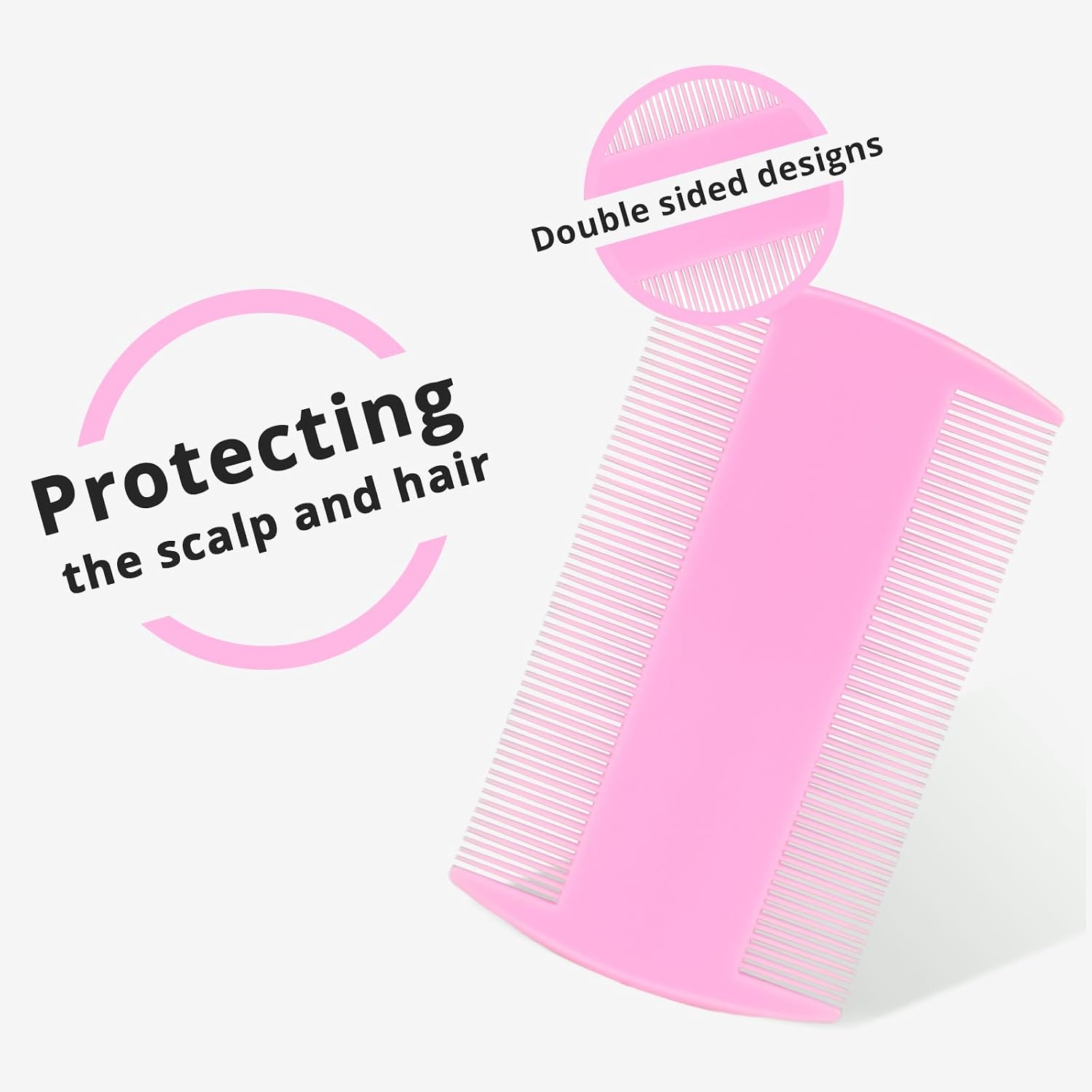Three piece Jegtew lice comb set for pet hair care