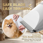PRMT white pet clipper kit packaged neatly for home pet grooming.