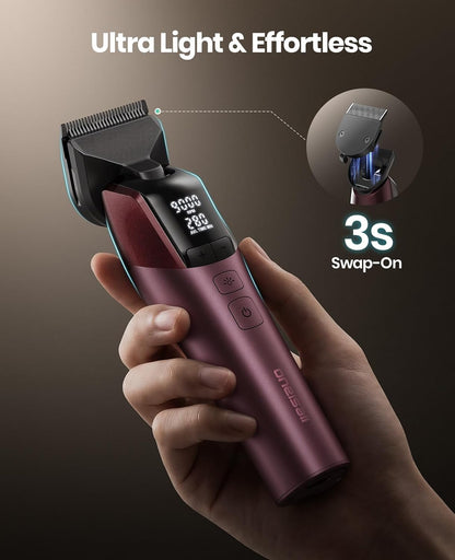 oneisall Dog Clippers for Grooming Thick Hair, Professional 9000RPM 5 Speed with 5 in 1 DLC Blade, 280min Cordless, Low Noise Dog Grooming Kit with 8 Metal Combs Carring Case for Dogs Cats Homepro A1 - Image 9