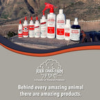 Unscented stain free livestock wound powder packaging view.