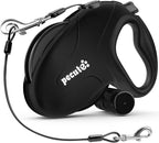 Pecute 32ft Retractable Dog Leash with Reflective Strips, 360 degrees Tangle-Free, One-Button Control & Sturdiness Nylon Material, Long Leash Retractable with Poop Bag Holder for Medium Large Dog - Image 10