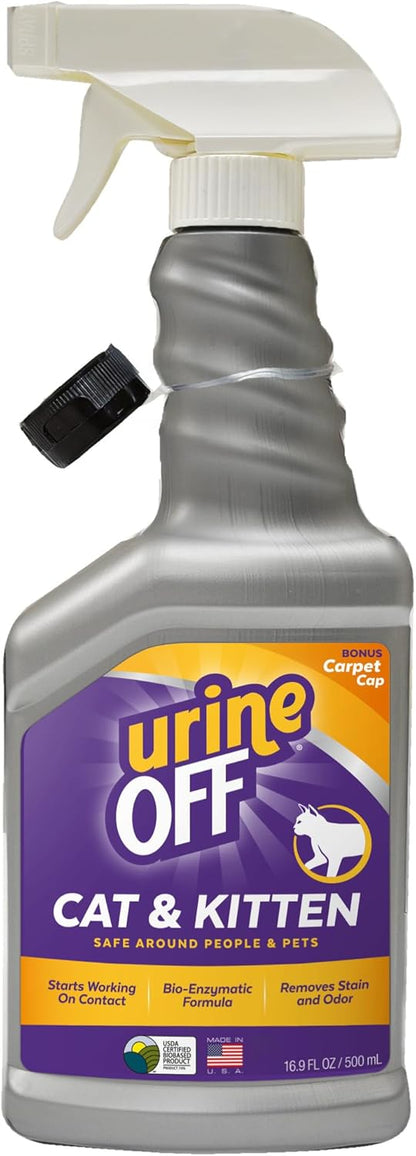 Urine Off Kitten & Cat Pet Stain Remover | Freshly Scented Carpet Cleaner | Bio Enzymatic Stain & Urine Odor Eliminator | Pet Safe Cleaner | 32 oz. - Image 10