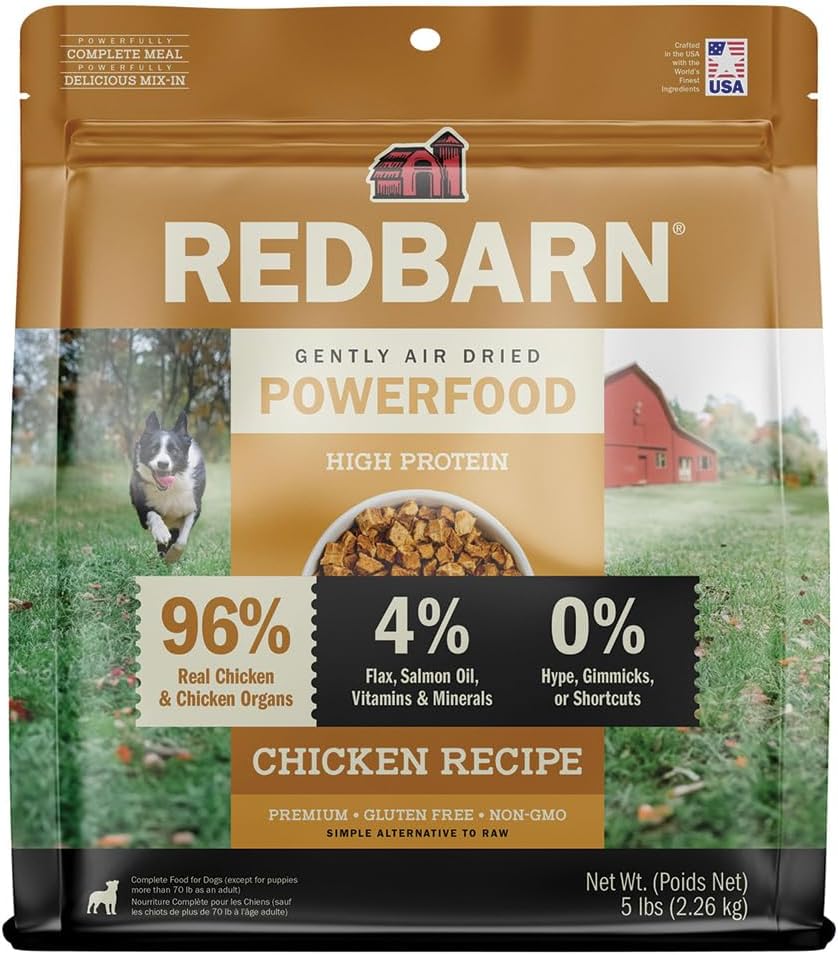Redbarn Powerfood Air Dried Dog Food - 95% Beef & Beef Organs - High Protein Grain-Free Non-GMO Premium Dry Full Feed or Topper Made in USA with Omega 3 Salmon Oil Flaxseed - 2lb - Image 14