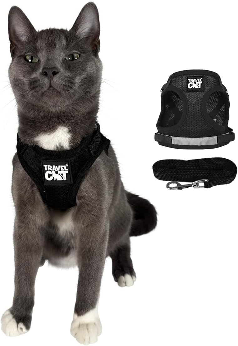 Travel Cat Harness and Leash Set - Adjustable Fit Mesh Cat Harness and Reflective Strap - Comfort Walking Vest for Kitten for Outdoor Walking, Hiking (Small, Orange) - Image 13