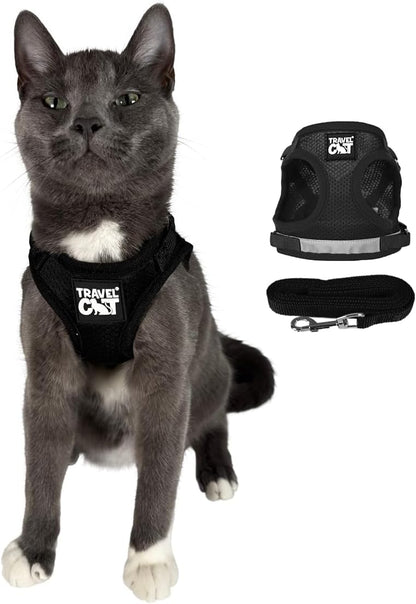 Travel Cat Harness and Leash Set - Adjustable Fit Mesh Cat Harness and Reflective Strap - Comfort Walking Vest for Kitten for Outdoor Walking, Hiking (Small, Orange) - Image 13