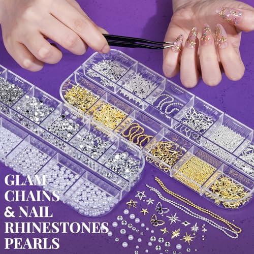 Floral nail stickers and dotting tools for DIY manicure