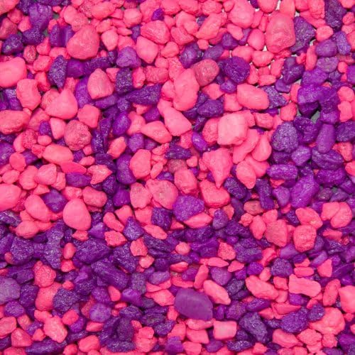 Spectrastone Permaglo Princess Blend Aquarium Gravel pink and purple stones texture closeup