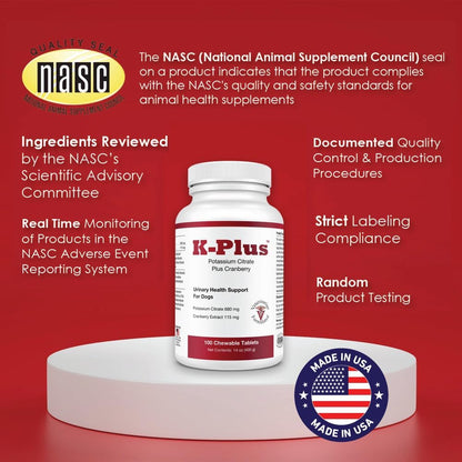 K-Plus Potassium Citrate Plus Cranberry Supplement for Dogs - UTI Remedy Chewable Tablets - Supports Bladder Health - For Every Dog Breed (100 Tabs) - Image 10