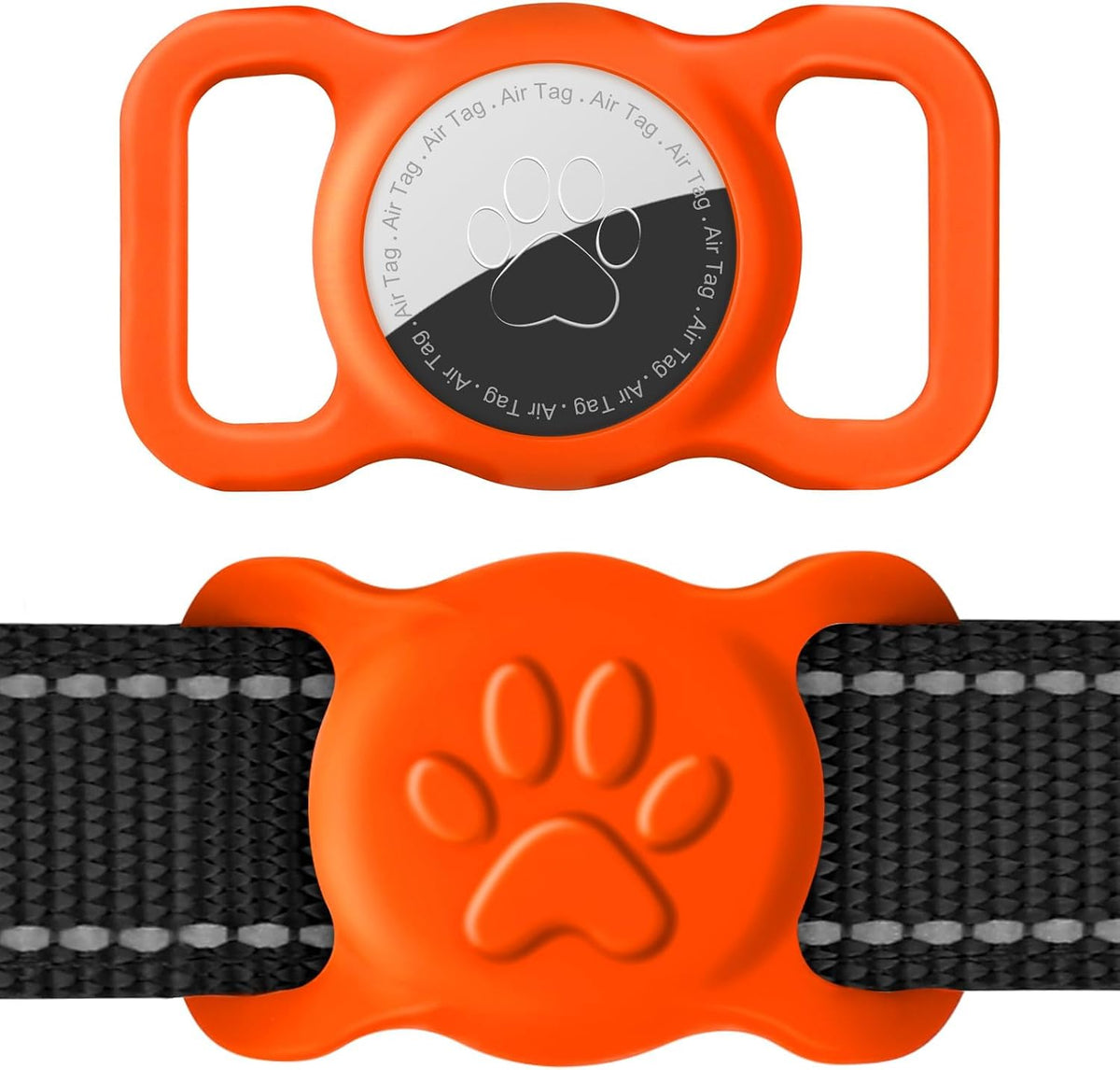 Dynmeow Dog Cat Collar Holder Compatible with Airtag, Anti-Lost Silcione Holder for 3/8 and 5/8 Inch Wide Collars, Black, S(1 Pack) - Image 10