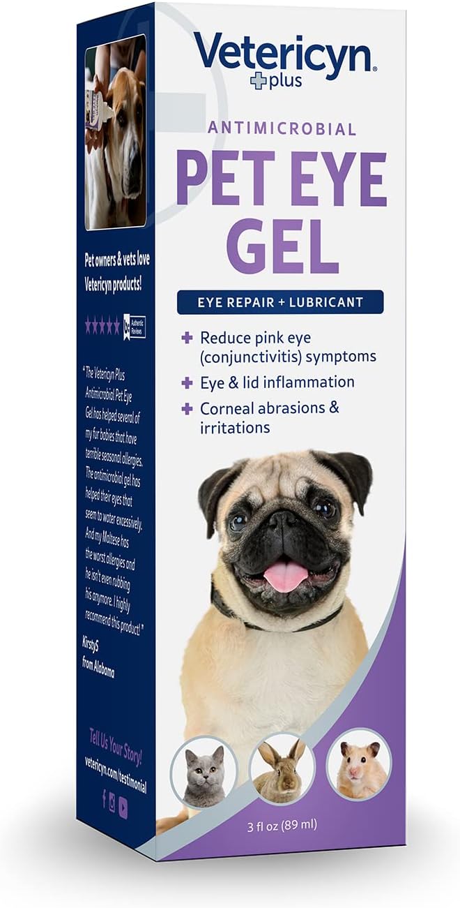 Three ounce bottle of vetericyn pet eye care solution