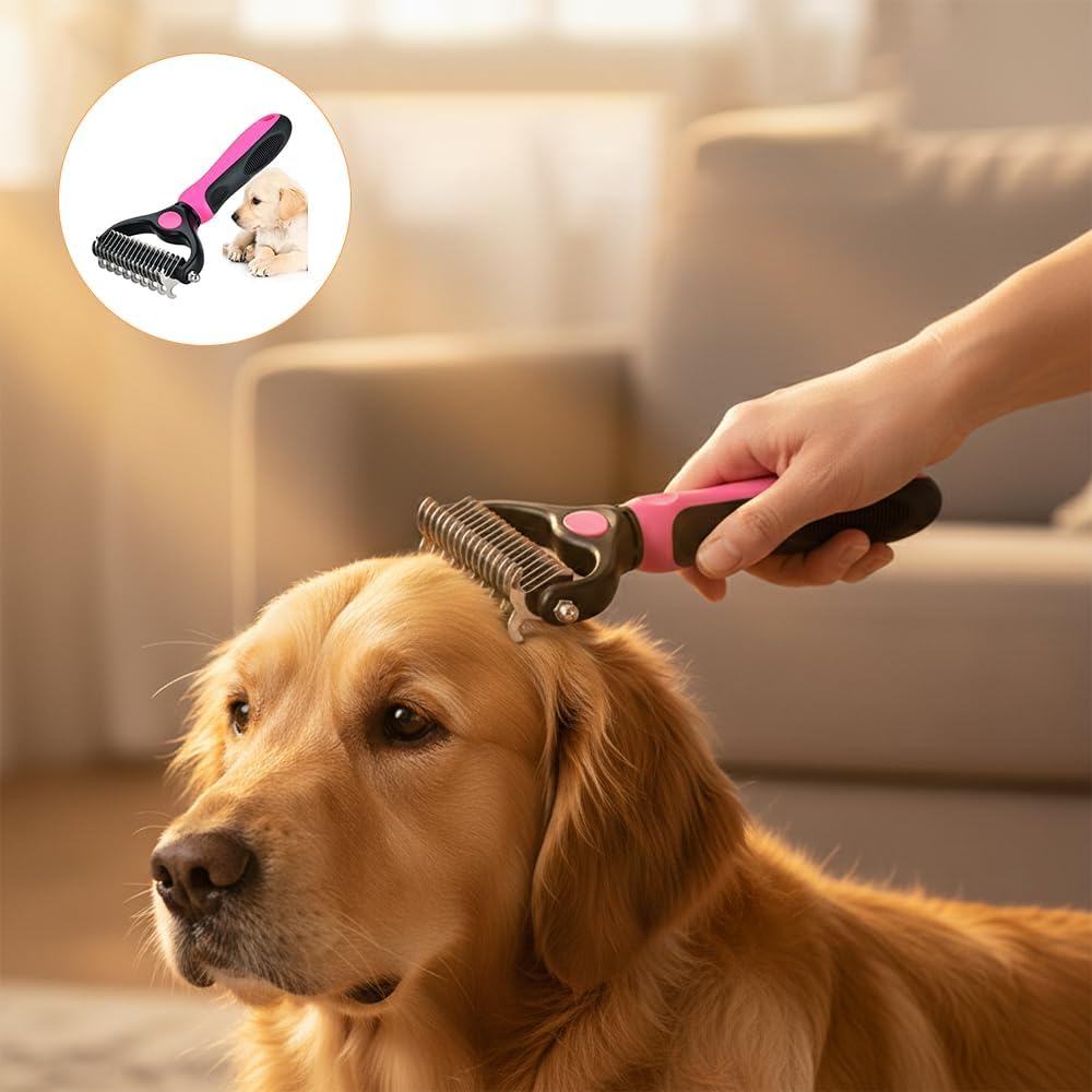 Packaging of authentic SakerPlus pet grooming rake