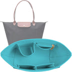 Lckaey Purse Organizer Insert for Longchamp, Premium Felt Long Champ Le Pliage Handbag Organizer Large beige - Image 15
