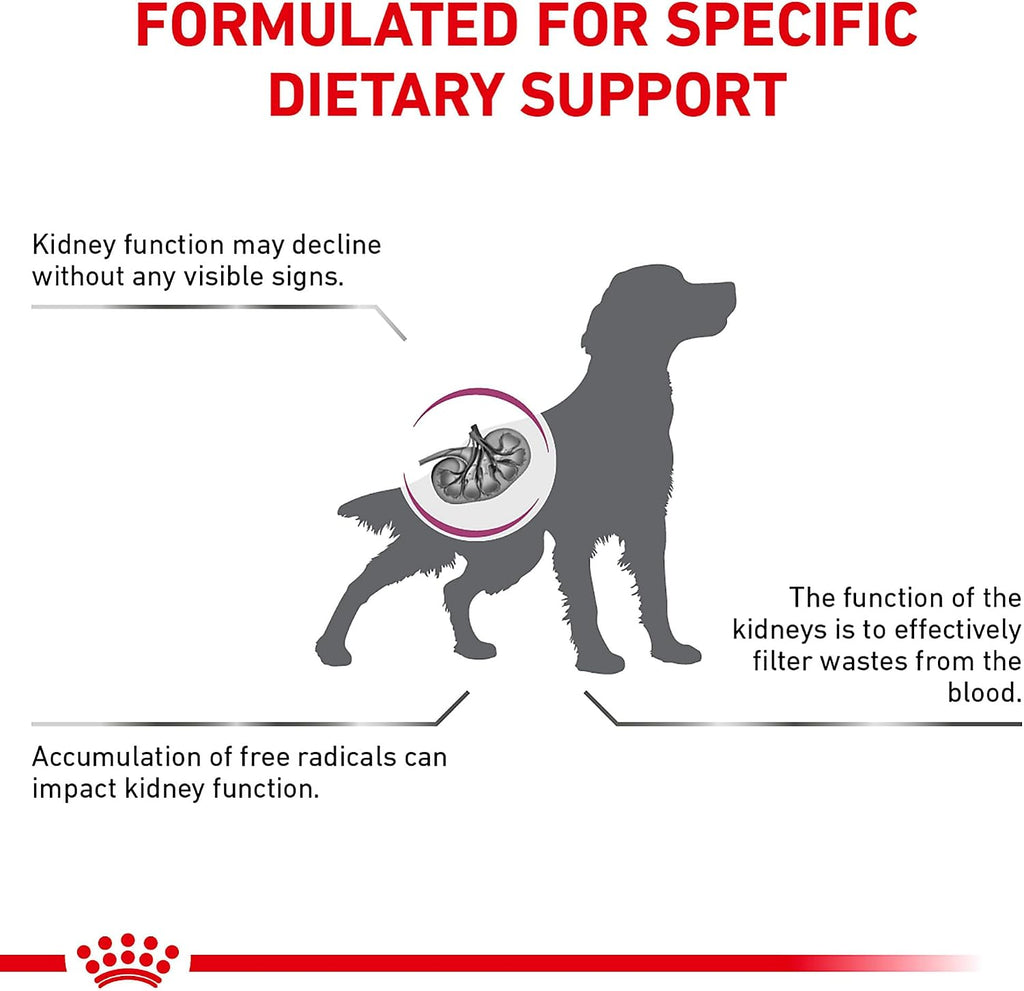 Imported USA Royal Canin canine renal support 5.5 pound bag side panel