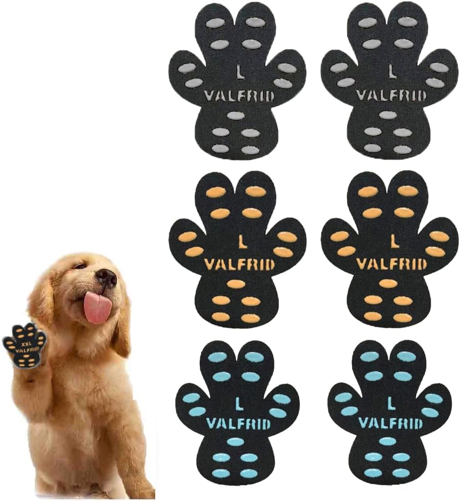 VALFRID Dog Paw Anti-Slip Grips to Keeps Dogs from Slipping On Hardwood Floors,Best for Summer Hot Pavement,Self Adhesive Resistant Dog Shoes Booties Socks Replacement XXL 24 Pieces - Image 15